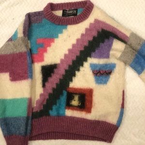 Fleece patterned sweater